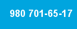 980 701-65-17 980 701-65-17